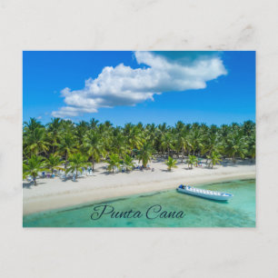 Postal Punta Cana Hermosa Playa Tropical Arenosa Palmeras