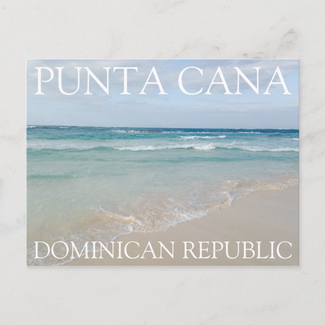 Postal Punta Cana, Playa Relajante República Dominicana (Anverso)