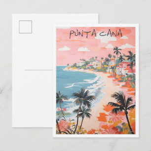 Postal Punta Cana República Dominicana Arte Viaje