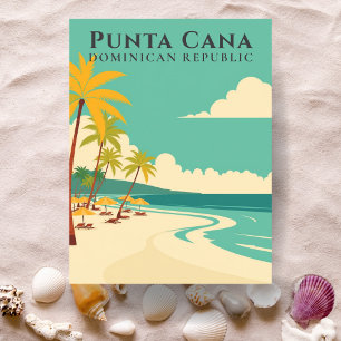 Postal Punta Cana República Dominicana Playa Tropical Ret