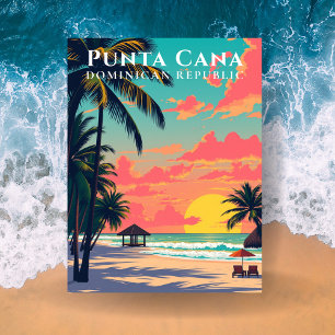 Postal Punta Cana República Dominicana Viaje Playa Retro