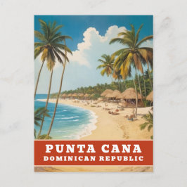 Postal Punta Cana República Dominicana Viaje Retro Vintag