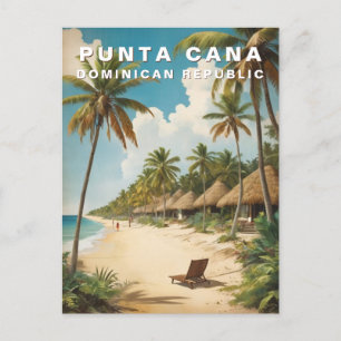 Postal Punta Cana República Dominicana Viaje Retro Vintag