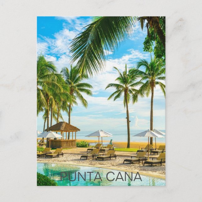 Postal Punta Cana República Dominicana Vintage de Viajes (Anverso)