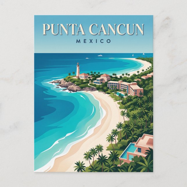 Postal Punta Cancun México (Anverso)