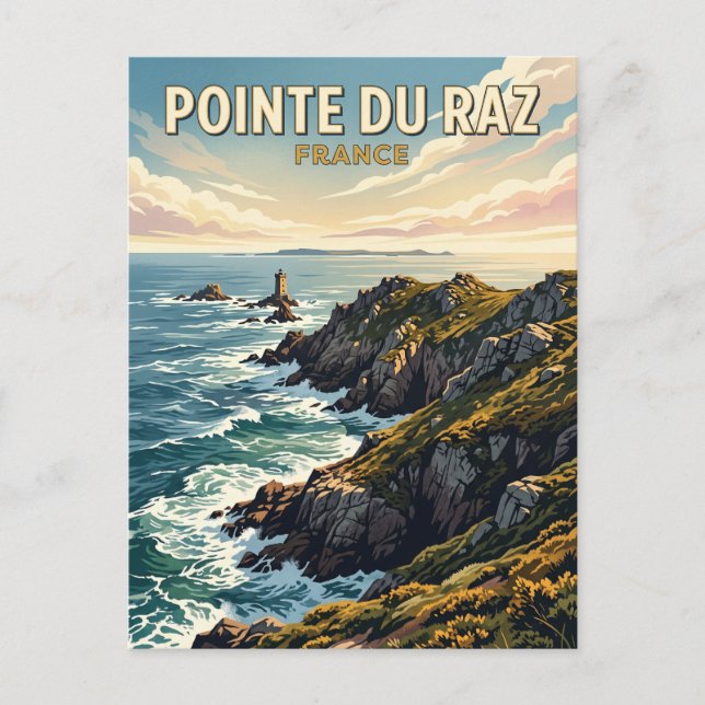 Postal Punta de Raz Francia (Anverso)