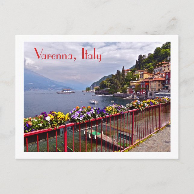 POSTAL PUNTA/VARENNA, PROMENDADE ITALIA/FLORES (Anverso)