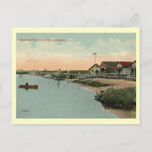 Postal Punto de mira, Long Island, NY Vintage