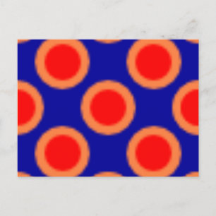 Postal Punto de patrón rojo, azul, Naranja