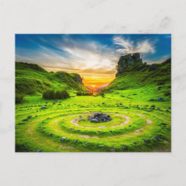 Postal Punto de referencia al atardecer