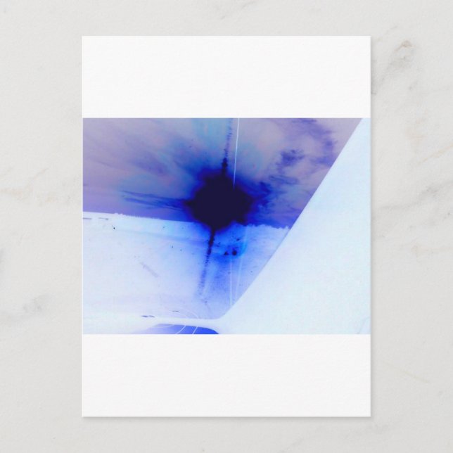 Postal punto de tinta azul y negro (Anverso)