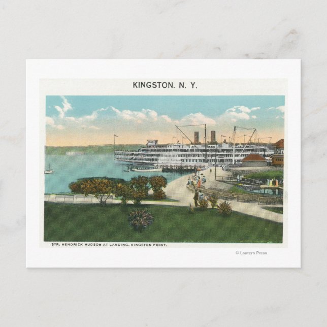 Postal Punto de vista de Kingston de Hendrick Hudson Stea (Anverso)