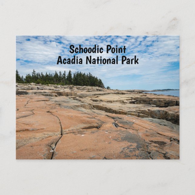 Postal Punto escolar en el Parque Nacional de Acadia en M (Anverso)