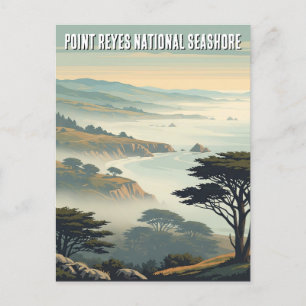 Postal Punto Reyes Mist nacional de la costa