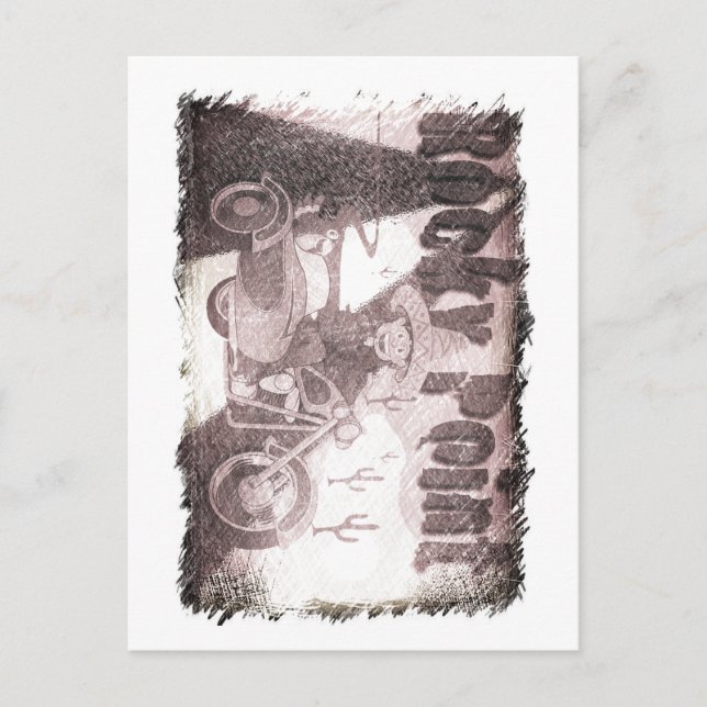 Postal punto rocoso grunge méxico (Anverso)