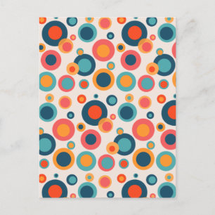 Postal Puntos abstractos coloridos