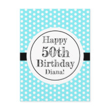 Puntos azules y blancos Cumpleaños 50, Lunares