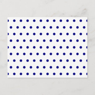 Postal Puntos blancos y azules marino