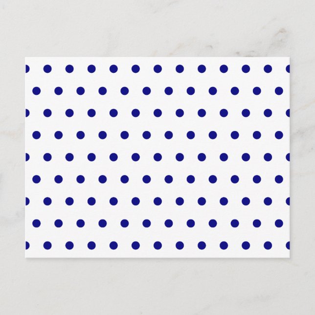 Postal Puntos blancos y azules marino (Anverso)