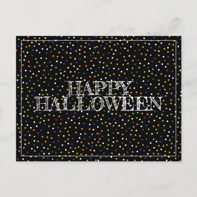 Postal Puntos de Halloween (Anverso)