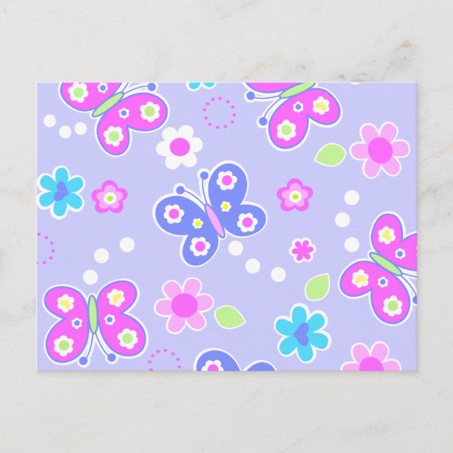 Postal puntos de mariposa (Anverso)