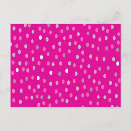 Postal Puntos de polka magenta