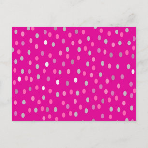 Postal Puntos de polka magenta