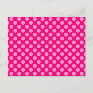 Postal Puntos de Polka Rosa