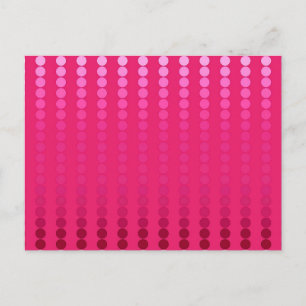 Postal Puntos de satén - tonos fucsia rosados