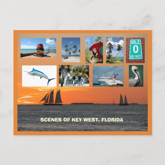 Postal Puntos de vista escénicos Key West, Florida
