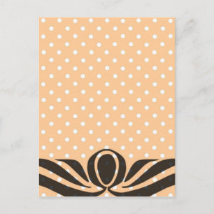 Postal Puntos decorativos de Polka Peach