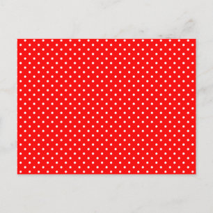 Postal Puntos diminutos rojos y blancos