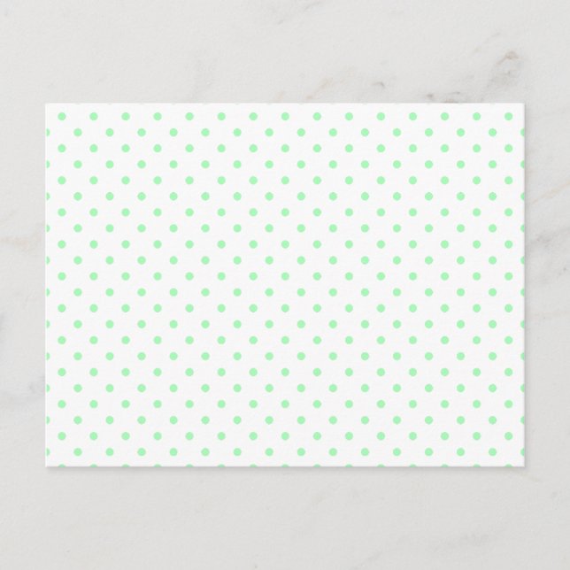 Postal Puntos Mint Green Polka (Anverso)