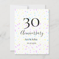 Puntos polka azules rosados amarillos nombre 30 an