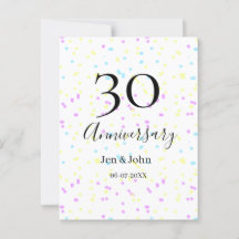 Puntos polka azules rosados amarillos nombre 30 an