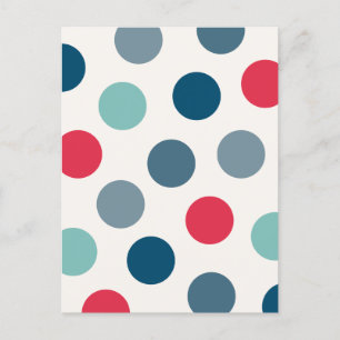 Postal Puntos retro aleatorios de polka