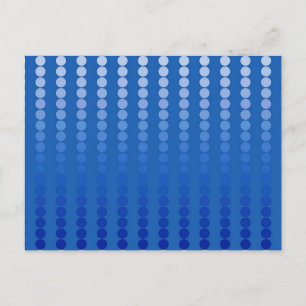 Postal Puntos satinados - tonos azules de acero