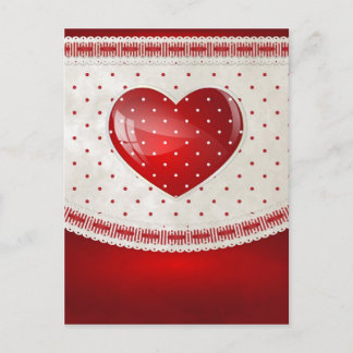 Postal Puntos y corazones