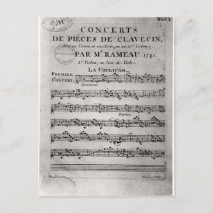 Postal Puntuación de los "Conciertos de Pieces de
