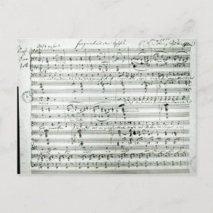 Postal Puntuación del autógrafo de 'Fragment aus dem