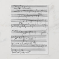 Puntuación musical manuscrita