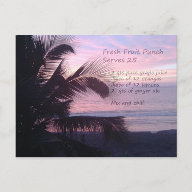 Postal Punzón de fruta fresca (Anverso)