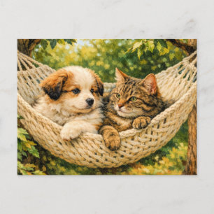 Postal Puppy Dog y Kitty Cat,