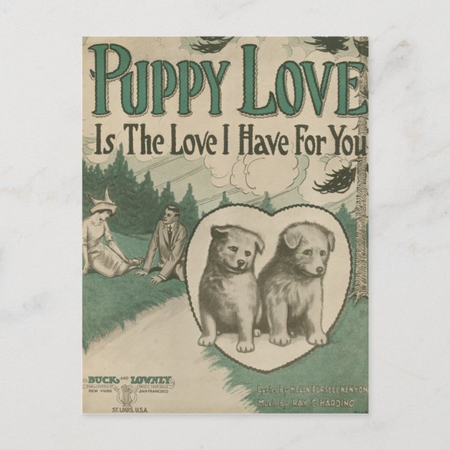 Postal Puppy Love (Anverso)