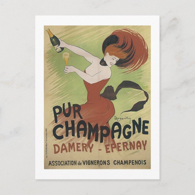Postal Pur Champagne, Damery-Epernay (Anverso)