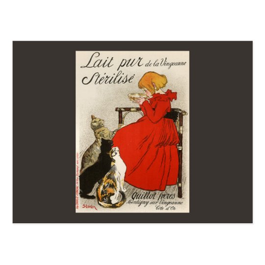 Postal Pur Stérilisé de Lait de Steinlen