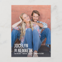 Postal Pura Simplicidad EDITABLE COLOR Guardar la fecha