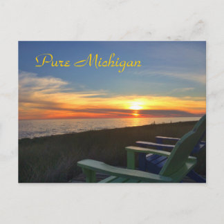 Postal Pure Michigan Sunset Beach