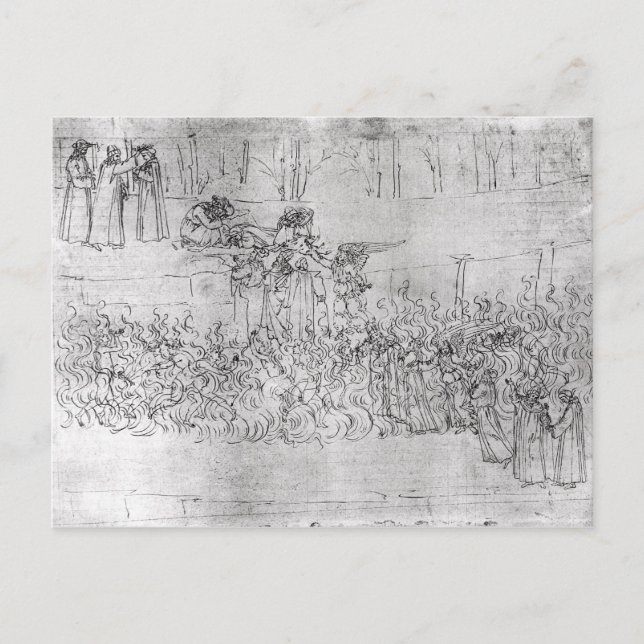 Postal Purgatorio, de 'La Divina Comedia' de Dante (Anverso)