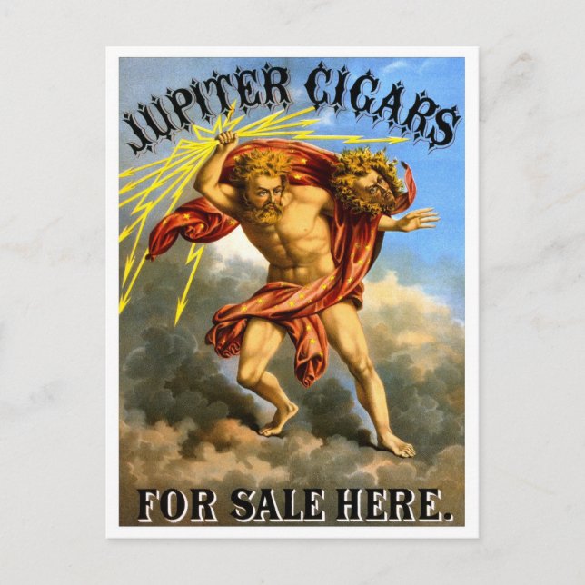 Postal Puros Jupiter, 1868 (Anverso)